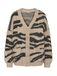 Noisy may Gebreid vest donkerbruin / taupe