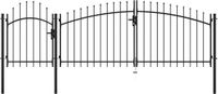 vidaXL Tuinpoort Woerden Staal Zwart 1.80 x 4 m