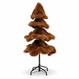 Kaemingk BV Arbre fausse fourrure d45h100cm chocolat brun