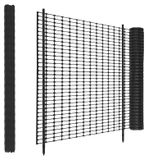 Clôture mobile en plastique, 30 mètres x 100 cm, avec 30 piquets, noir