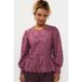 Ydence top met borduursels - roze
