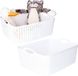 PLASTICFORTE Opbergmandje/Kastmandje - 4 stuks - 11 liter - Wit - Kunststof - 35 x 28 x 16 cm - Nestbaar
