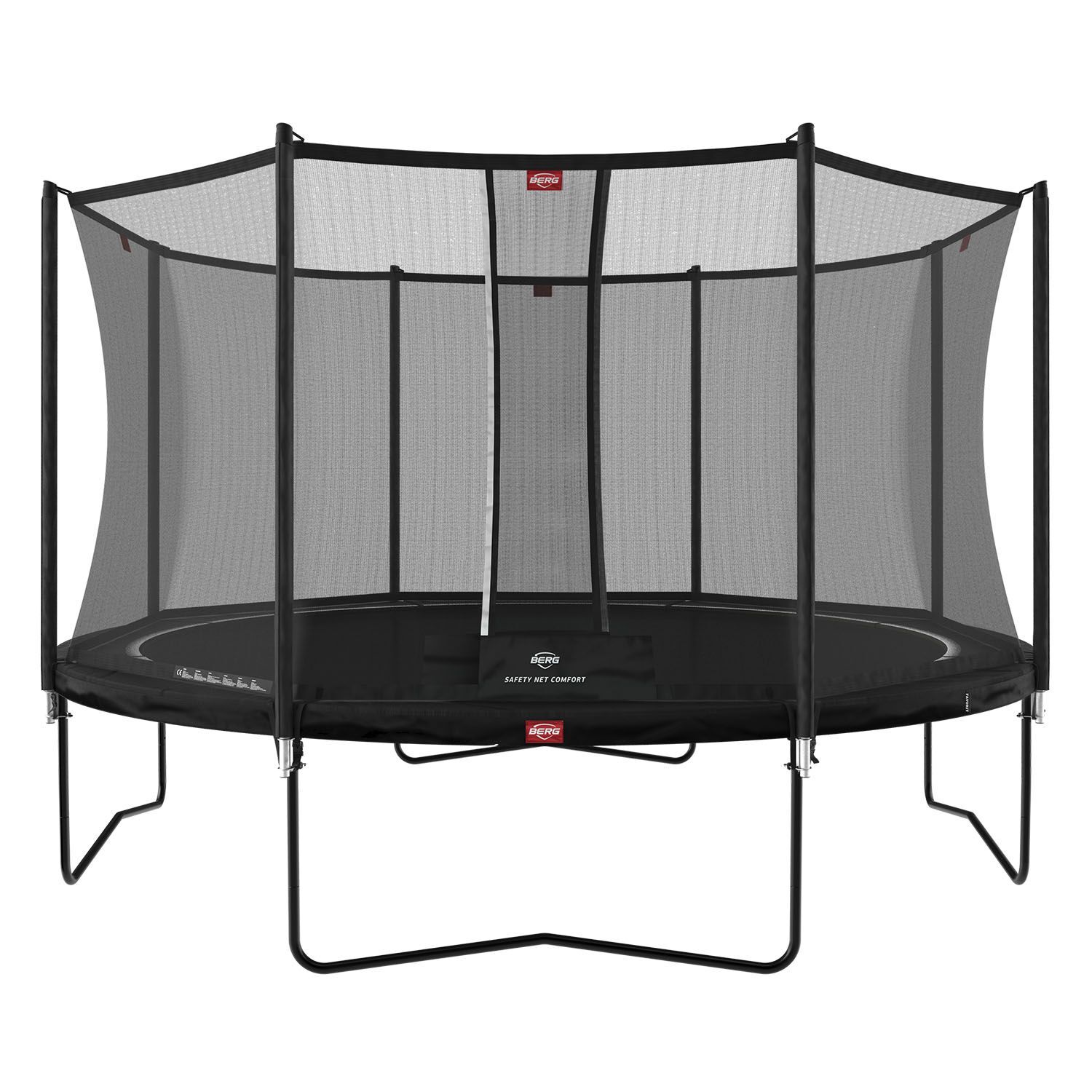 Berg Favorit trampoline Regular 430 cm zwart + Safety Net Comfort