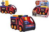 Simba Brandweerauto speelgoedauto met Sam figuur 17cm rood