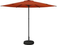 vidaXL Parasol met voet Rechthoekig 3 x 3 m Polyester Terracotta