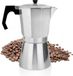 Merkloos Espresso Maker 9 kopjes Aluminium Espresso Pot Espresso Mocha Maker Mocha Pot Italiaanse koffiemaker met transparante deksel Niet geschikt voor inductie 450 ml