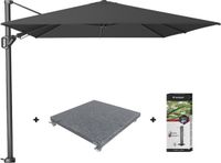 Platinum Challenger Premium T2 Zweefparasol 3.5x2.6m Faded Black