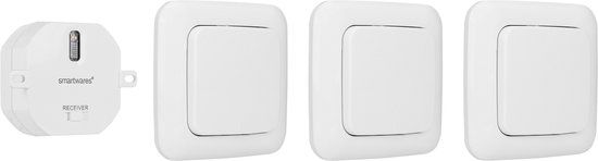 Smartwares SH4-99567 Slaapkamer Schakelset - Draadloos - 1 Inbouwstekker - 3 Wandschakelaars