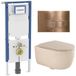 QeramiQ Dely Swirl Toiletset - Beige mat