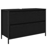 vidaXL Armoire de salle de bain avec tiroirs 90x34,5x60 cm chêne noir