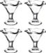 Bormioli Rocco ijs sorbet coupes - 6x stuks - op voet - glas - 240 ml - IJscoupe glazen