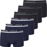 Schiesser Boxershorts Uncover 6-pack blauw - zwart