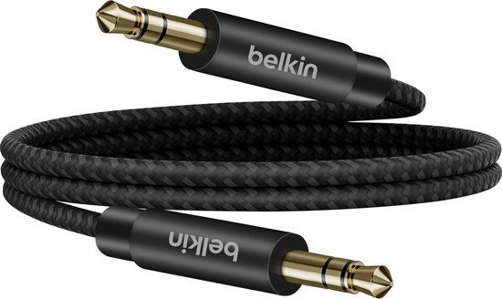 Belkin MIXIT Metallic AUX-kabel - 3.5 mm - Zwart - 1.2 m