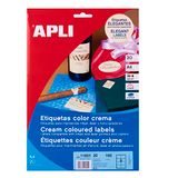 APLI 11801 permanente crème etiketten 97,0 x 67,7 20 vellen