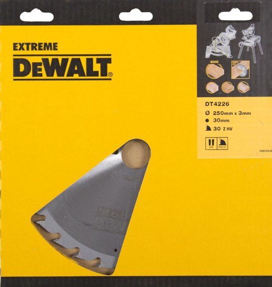 DeWALT Cirkelzaagblad voor Hout | Extreme | Ø 250mm Asgat 30mm 30T - DT4226-QZ