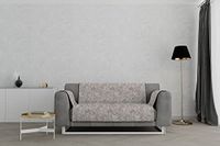 Italian Bed Linen "Glamour" antislip bankhoes, bruin, 2 zitplaatsen Maxy