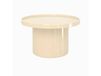 Table basse en mdf laqué blanc cassé, d70 cm