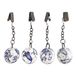 Esschert Design Klem Blauw Keramiek/Metaal 4 stuks