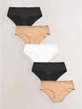 Next - Dames - Set van 5 slipjes van microvezels - Zwart