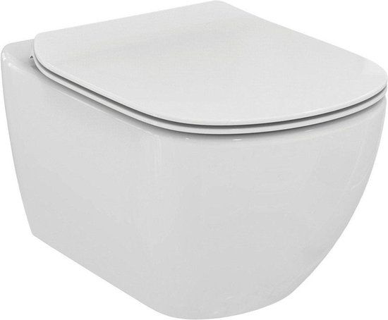 Ideal Standard Tesi Pack hangtoilet met Aquablade - wit mat - Slow closing zitting
