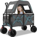 Markenlos Bol Opvouwbare Kar - Inklapbare Bolderkar - 62 x 121 x 92 cm - Blauw