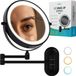 Mirlux Miroir de maquillage avec éclairage LED - Rechargeable - Grossissement 5x - Noir
