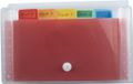 Exacompta 5x Crystal PP Sorteermap pocket 6 indelingen - 11x18 cm - Transparant