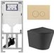 Geberit QeramiQ Toiletset - Beige/Mat Zwart