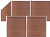 vidaXL Schuttingset - 4 vierkant en 1 schuin - 792x186 cm - Bruin