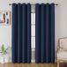 CUCRAF Total True Verduisterende raamgordijnen, thermisch geïsoleerd kamerverduisterend gordijn voor slaapkamer en woonkamer, set met 2 panelen (52 x 84 inch, marineblauw)