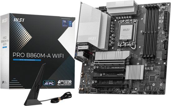 MSI PRO B860M-A WIFI Moederbord ATX Socket LGA 1851 Intel B860 DDR5 Wi-Fi 7 Bluetooth 5.4