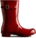 Hunter Women's Original Short Gloss Wellington Boots Military Red - Size 39