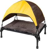 Merkloos / Sans marque Bol Verhoogd Hondenbed - Buiten Hondenmand Kattenmand - Comfortabel Rusten - Met Afneembare Luifel - 570 mm Hoog - Kleurblokken
