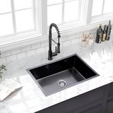Lendo Online Spoelbak 74×44 cm Zwart RVS – Inbouw Opbouw