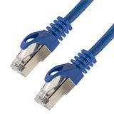 Netwerkkabel S/FTP PIMF cat. 7 7,50 meter blauw patchkabel Gigabit Ethernet LAN DSL CAT7 kabel