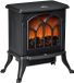 Homcom Elektrische Haard - Metaal - 37,3x23,1x44cm - Zwart