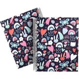 Grafoplas - Ordner van kunststof, A4, flexibel deksel, spiraalbinding, pvc, 30 polypropyleen inzetstukken, collectie Design Bits&Bobs Pop Up Design Princess, Maxiplas, perfect schoolmateriaal