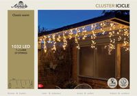 Anna's Collection Ijspegelverlichting lichtsnoer - 1032 led lampjes - klassiek warm wit - 700 cm