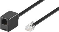 Goobay Câble d'extension téléphonique RJ12 - RJ12 / noir - 5 mètres