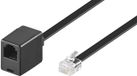 Goobay Câble d'extension téléphonique RJ12 - RJ12 / noir - 5 mètres