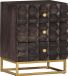 vidaXL Nachtkastje 40x30x50 cm massief mangohout zwart