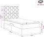 vidaXL LED opbergbed met matras Lichtgrijs 100 x 200 cm Stof