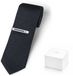 Swarovski Cravate Homme avec Clip - 7 cm Large - 100% Laine - Bleu