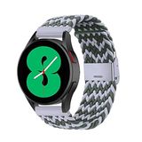 By Qubix Qubix - Compatible met Garmin Vivoactive 3 - Braided bandje - Groen/grijs - Bandbreedte: 20mm