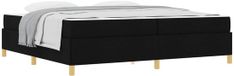 vidaXL Cadre de lit Noir Tissu 200 x 200 cm