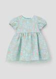 s.Oliver Jurk met ruches en all-over print licht turquoise