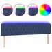 vidaXL Hoofdbord LED 200x7x78/88 cm Stof Blauw