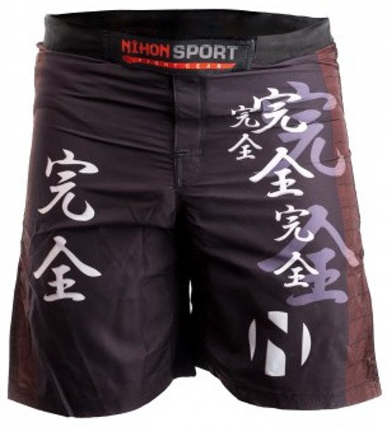 Nihon Fightshort Kanzen Heren Zwart Maat Xs