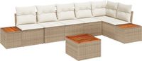 vidaXL Banc de jardin beige et crème