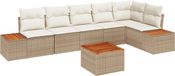 vidaXL Banc de jardin beige et crème